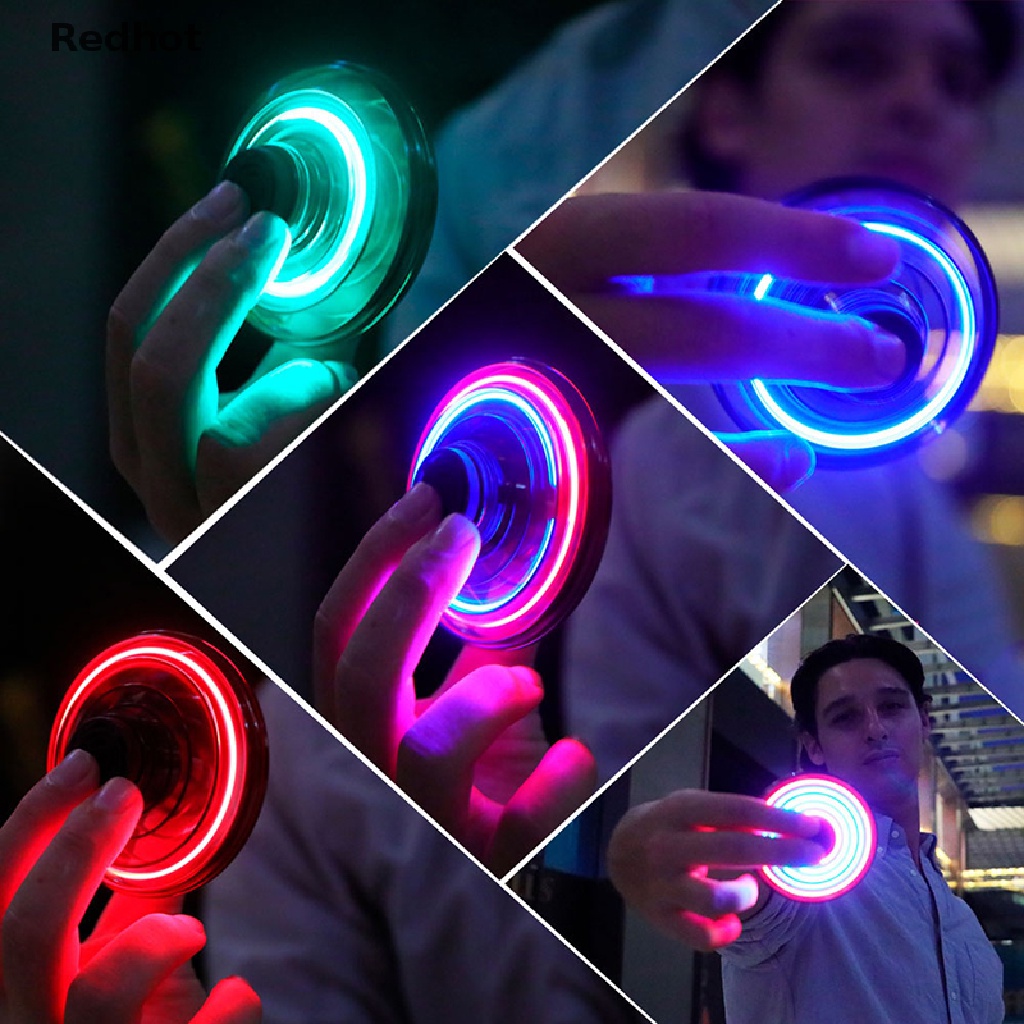 &lt; Redhot &gt; Con Quay Đồ Chơi Spinner Mini Có Đèn LED Loại UFO Nâng Cấp Chuyến Bay