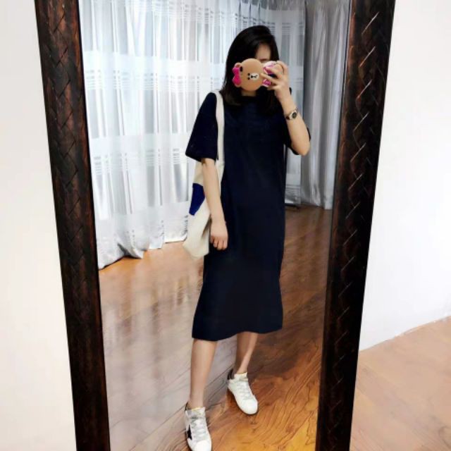 ❤ Xưởng May Giá Sỉ ✨ Váy Maxi Suông Basic Vạt Lệch - Đầm Tay Lỡ Hot