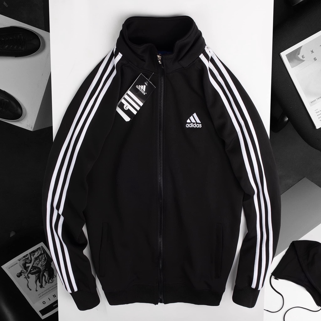 Áo khoác thể thao adidass nam, nữ chất thun poly cao cấp phối kẻ sọc nhiều màu (Full size)