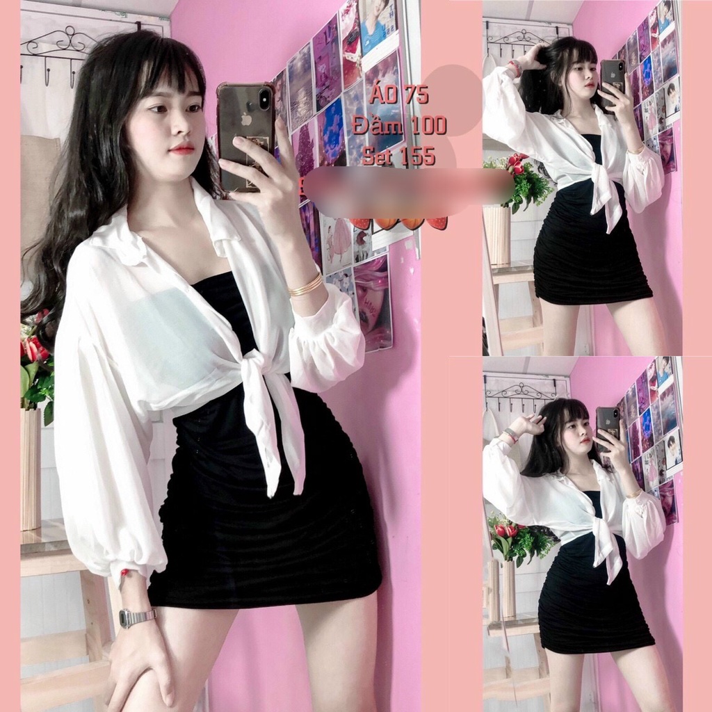 [Mã 44FASHIONSALE277 giảm 10K đơn 50K] Áo Sơ Mi Nữ Cột Nơ Eo Chất Voan Mềm Dày Dặn Hợp Thời Trang | BigBuy360 - bigbuy360.vn