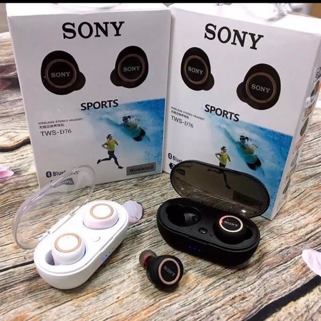 Tai Nghe Bluetooth Sony Sport TWS-D76 Rất Ấm Bass-Treble Rõ Ràng Bảo Hành 1 Đổi 1 30 Ngày