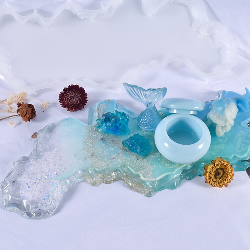 Sa Khuôn Silicone Làm Đĩa Ăn Tối Thủ Công DIY Sáng Tạo Cho Gia Đình