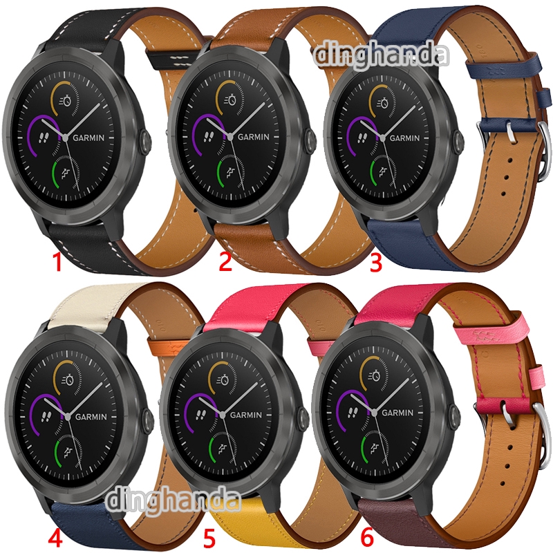 Dây đeo đồng hồ bằng da thay thế cho Garmin Vivoactive 3