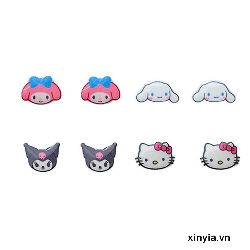 Bông Tai Hoạt Hình Cinnamoroll Dog Kitty Melody Kuromi Melody Kuromi Không Gây Dị Ứng Cho Học Sinh