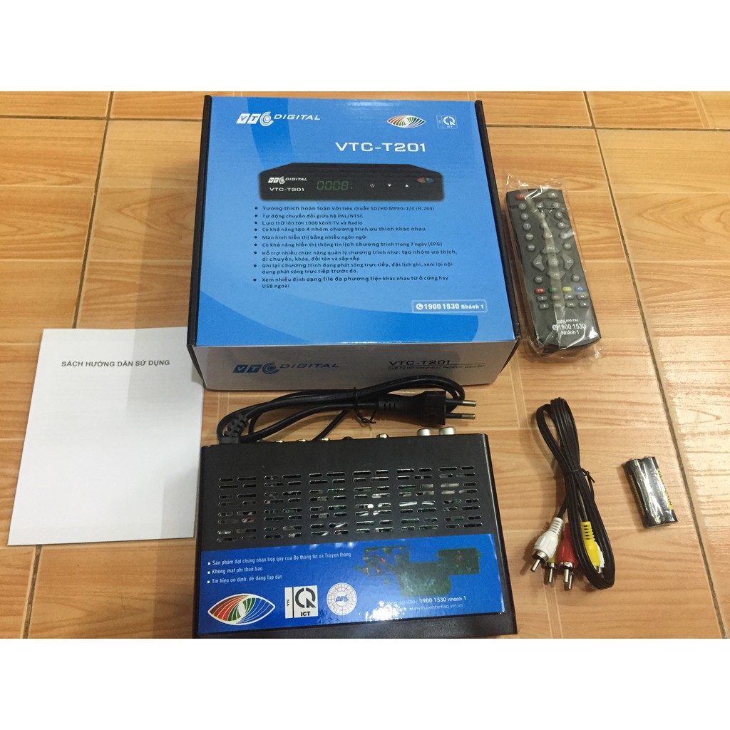 đầu thu truyền hình số mặt đất dvb t2 VTC T201