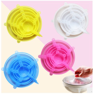 Set 6 Nắp Đậy Bảo Quản Thực Phẩm SIlicon