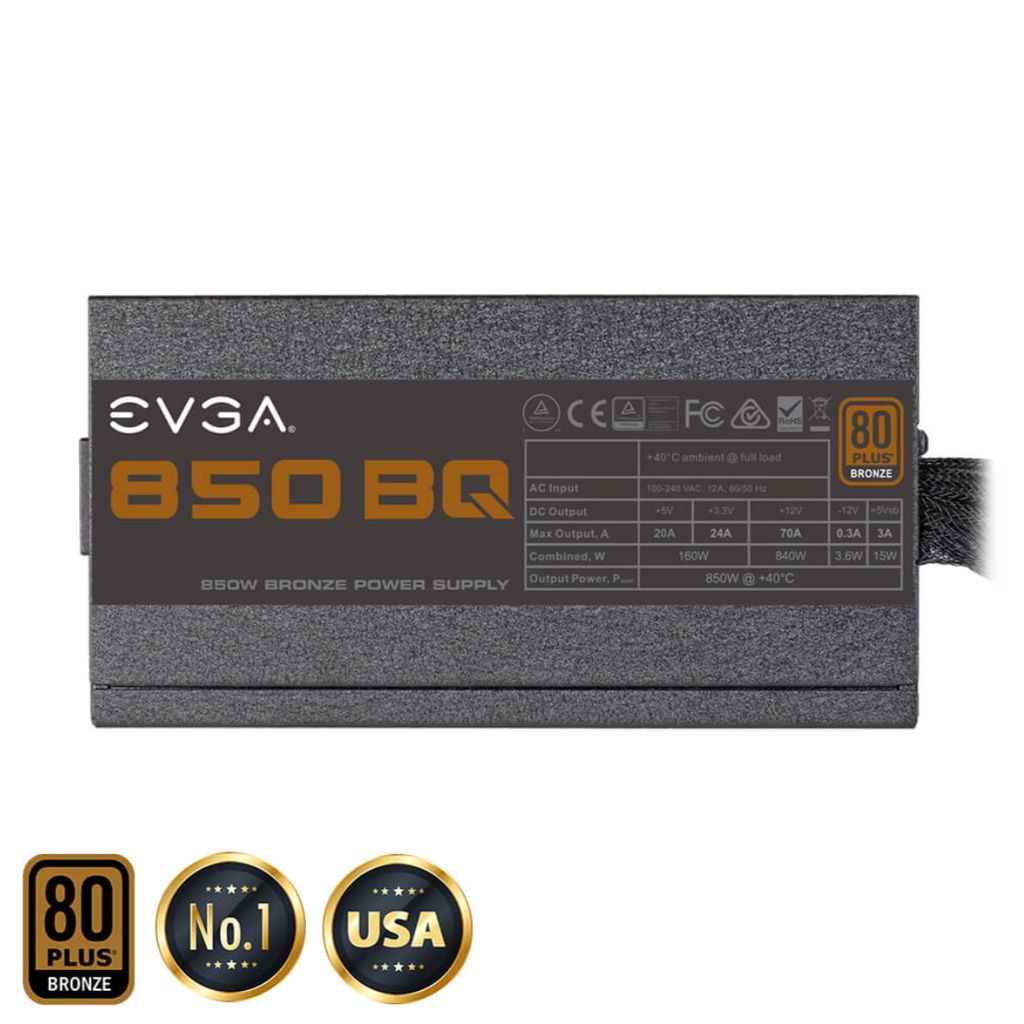 Nguồn Máy Tính EVGA 850 B2 – 80+ BRONZE 850W – Semi Modular