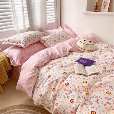 BỘ DRAP COTTON POLY CAO CẤP HỌA TIẾT SƯ TỬ