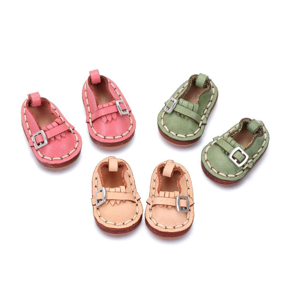 Giày Búp Bê Da Bò Handmade 6 Màu Dành Cho Búp Bê 1 / 11 OB11