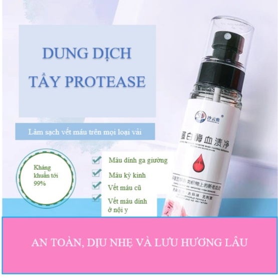 ( sẵn) Dung dịch tẩy vết máu protease