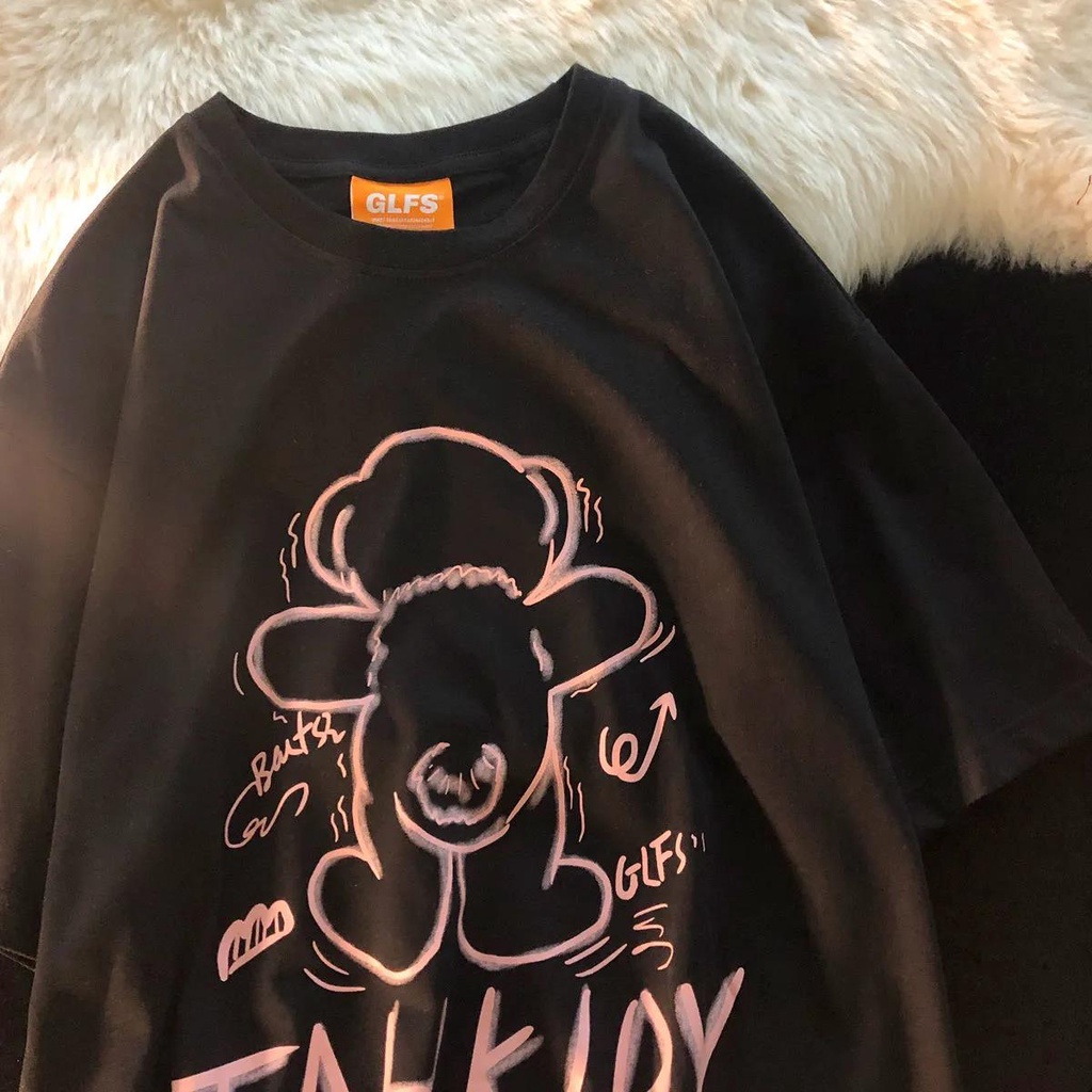 NRVP Áo Thun 100% Cotton Dáng Rộng Thời Trang Hàn Quốc Cho Nữ