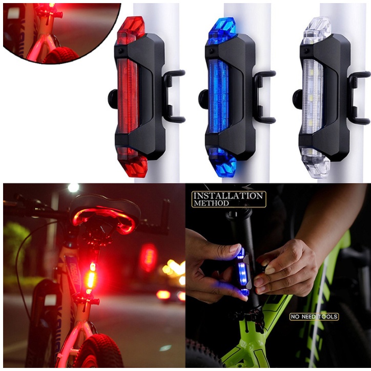 Đèn chiếu hậu xe đạp KEVANLY nhiều chế độ sáng tùy chỉnh