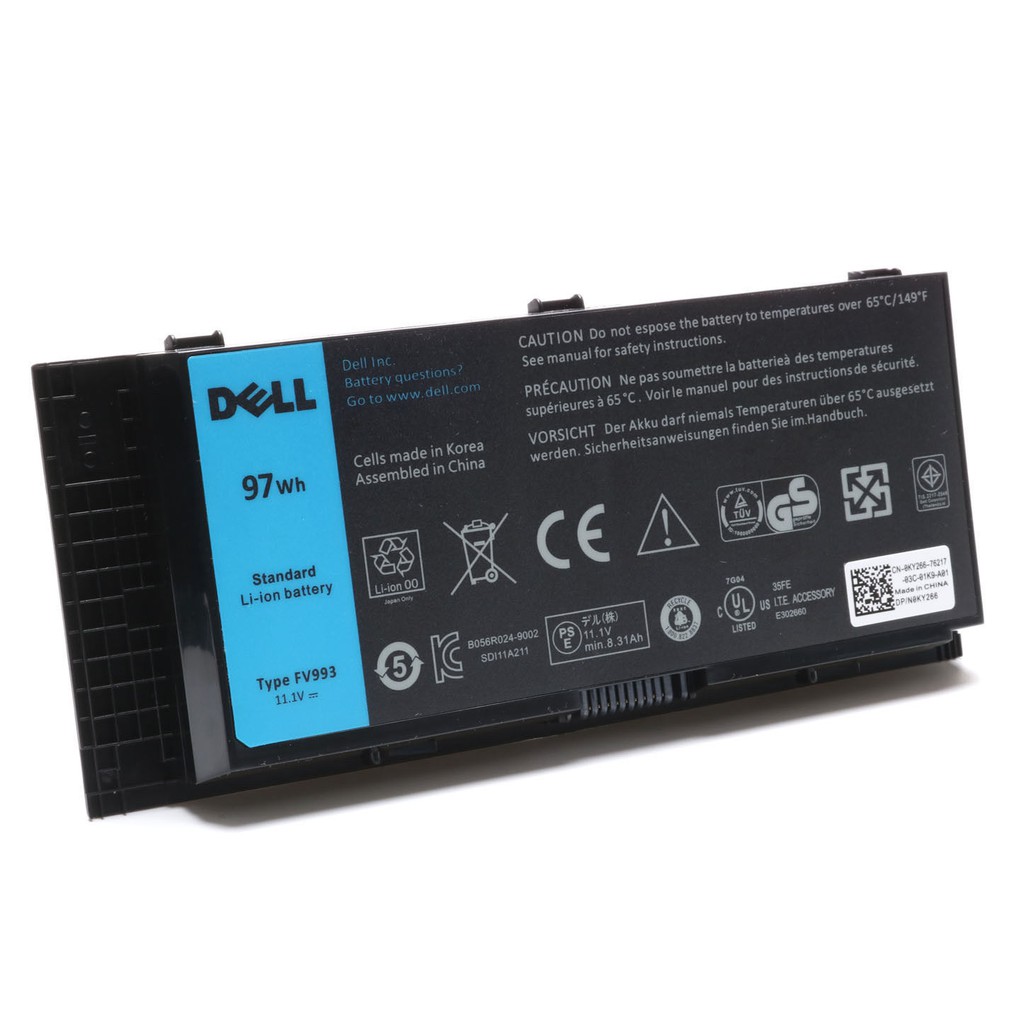 PIN LAPTOP DELL PRECISION M4800  97Wh  - 9 CELL dành cho Precision M4600 M4700 M4800 M6600 M6700 M6800 PG6RC