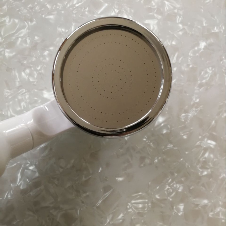 [ Có Video ] Tay sen tắm tăng áp bằng nhựa ABS tay cầm to có lọc cặn kháng khuẩn màu trắng tặng kèm dây 1.5m - QM041