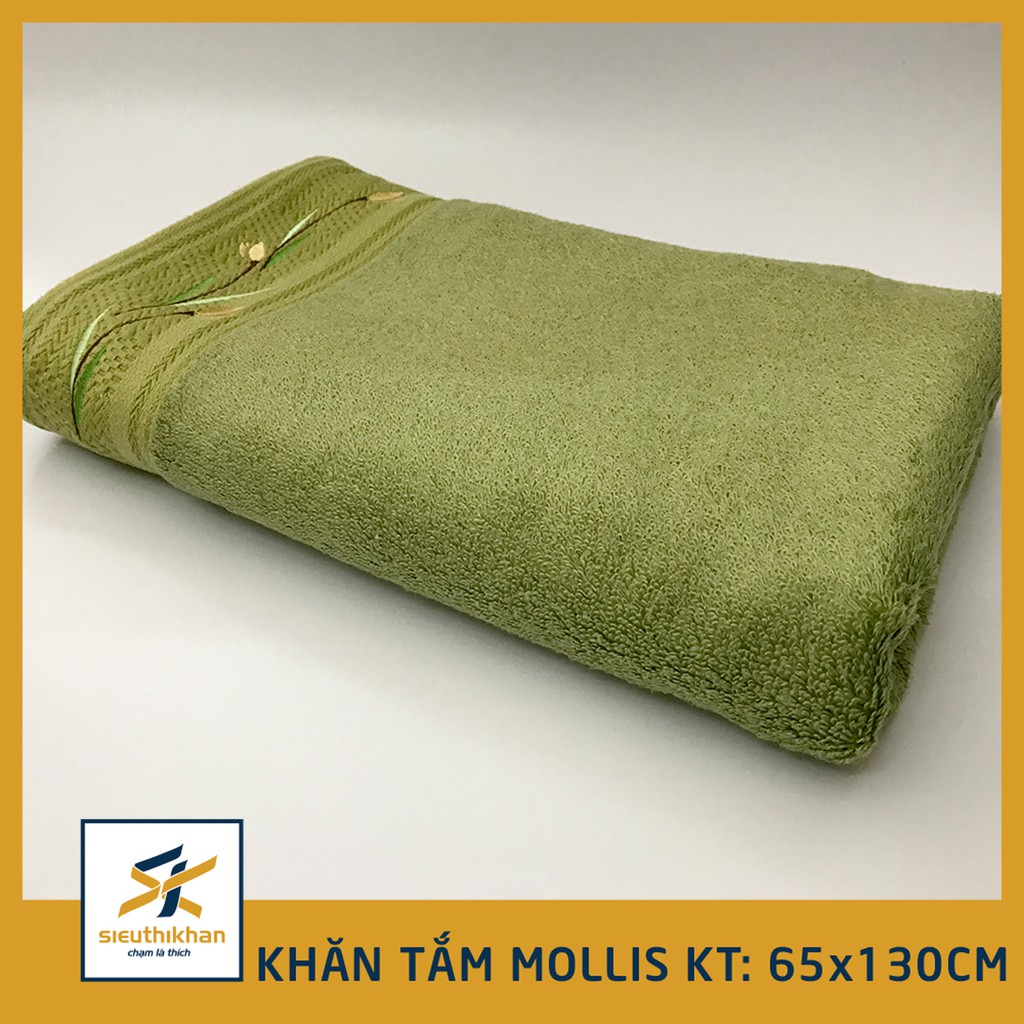 Khăn tắm cao cấp Mollis BMB4 kích thước 65x130cm mềm mịn, thấm nước | SIÊU THỊ KHĂN