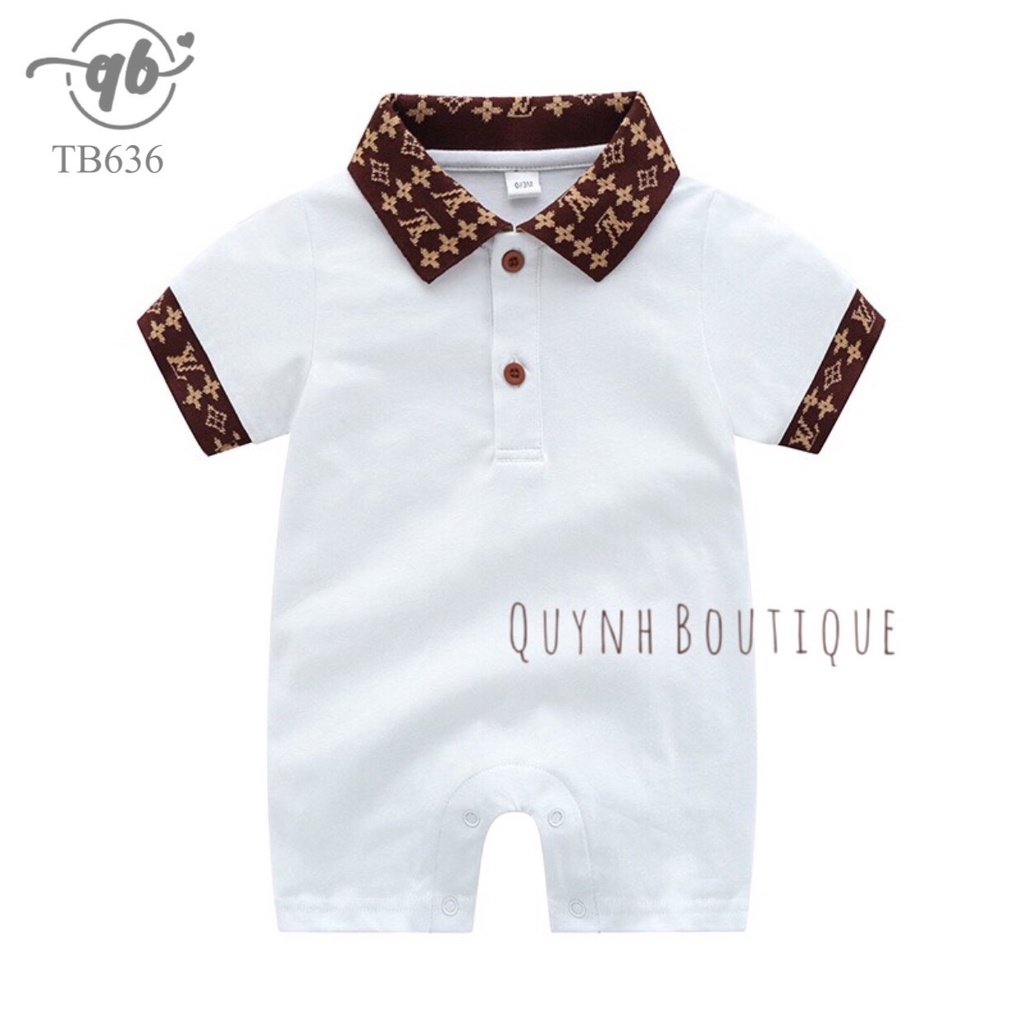 Body có cổ  trẻ em Quỳnh Boutique Mẫu body cộc cổ polo cho bé