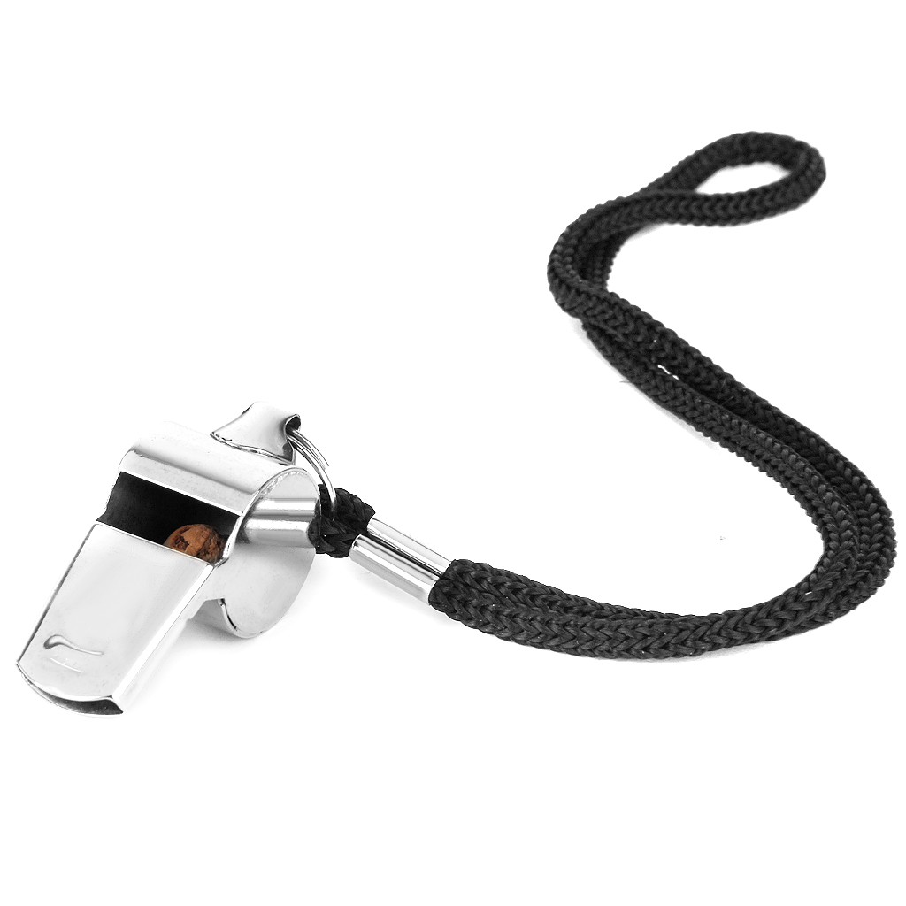 ▾KOKIYA▾ New Metal Referee Whistle and Lanyard Football Soccer