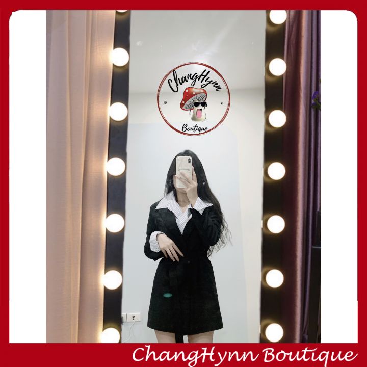 Áo Blaze Dáng Dài Kèm Thắt Lưng Restro Sang Trọng Phong Cách Hàn Quốc Kèm Ảnh Thật | BigBuy360 - bigbuy360.vn