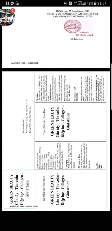 TINH CHẤT NƯỚC ÉP CẦN TÂY GREEN BEAUTY - ĐẸP DA + ĐẸP DÁNG + THẢI ĐỘC (hộp 30 gói tặng kèm 2 gói) có thẻ bảo hành | BigBuy360 - bigbuy360.vn