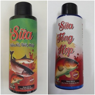 Combo 2 lọ Sữa Trắm trôi chép và Tổng Hợp,Tinh mùi câu cá Hãng Phú Thành