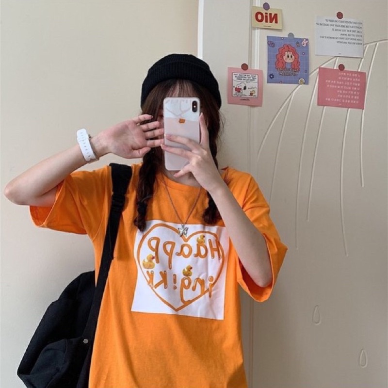 ÁO THUN TAY LỠ HAPPY ING!KK FORM RỘNG