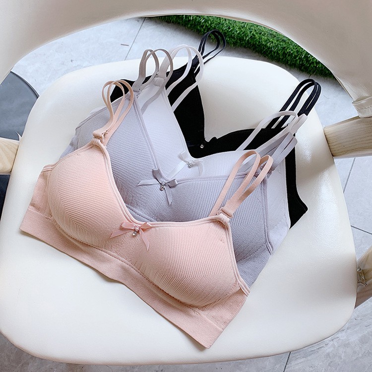 Áo lót nữ không gọng đệm mỏng êm mềm, Áo bralette học sinh cài sau dây quai mảnh tháo được_AL62 | BigBuy360 - bigbuy360.vn