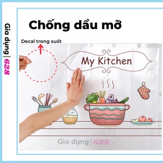 GIẤY DÁN BẾP CÁCH NHIỆT CHỐNG DẦU MỠ, CHỊU NHIỆT - DECAL DÁN BẾP 3D HỌA TIẾT