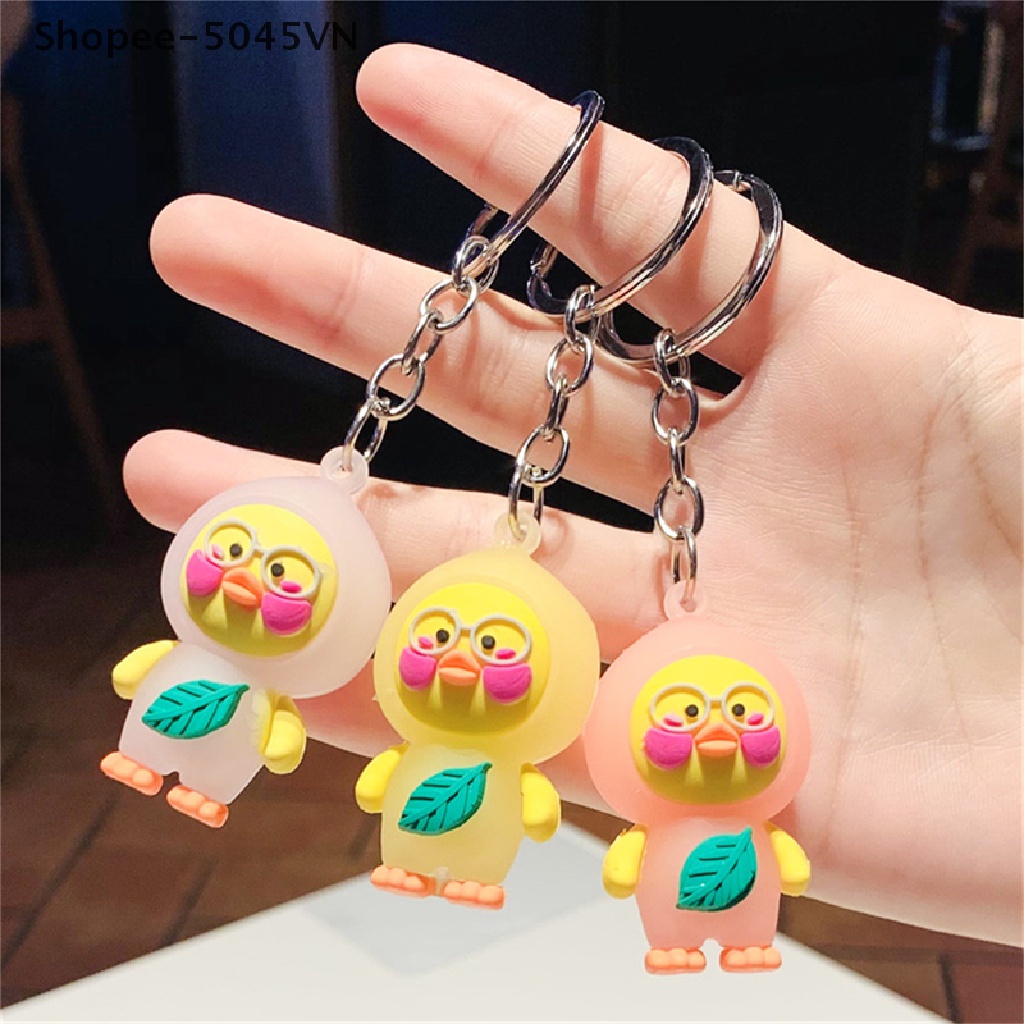 Móc Khóa Hình Vịt Doodle Màu Sắc Ngọt Ngào Dễ Thương