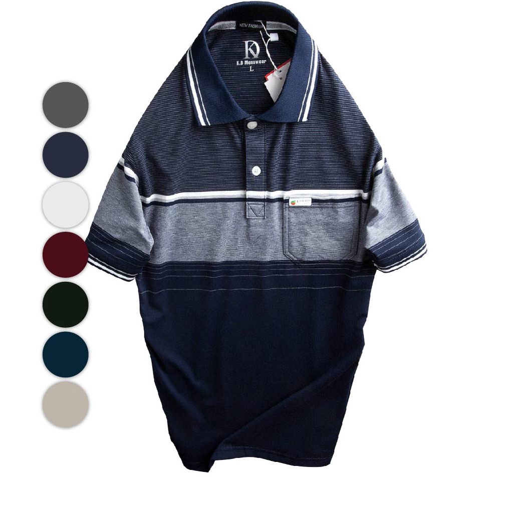 Áo Polo nam tặng Ba phối cổ bẻ có túi vải cá sấu Cotton xuất xịn,chuẩn form trẻ trung, thanh lịch