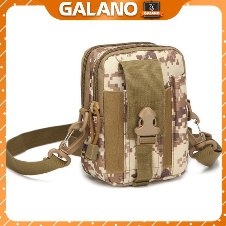Túi Đeo Chéo GALANO EDC Có Thể Đeo Hông Và Gắn Balo Rằn Ri Nam Nữ Nhiều Ngăn Chống Nước FB-001204