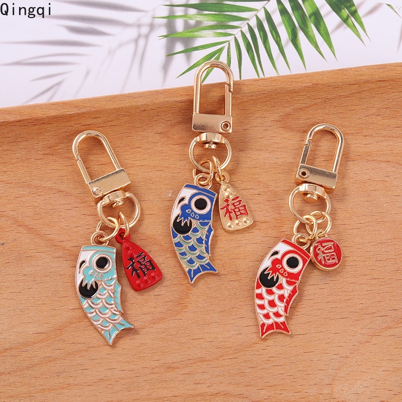 Móc khóa Miss Zoe hình cá koi may mắn phong cách Nhật Bản 4 màu lựa chọn dễ thương