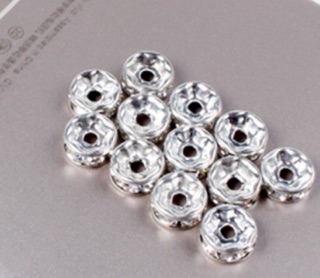 Charm đính pha lê đệm vòng hạt 10 viên