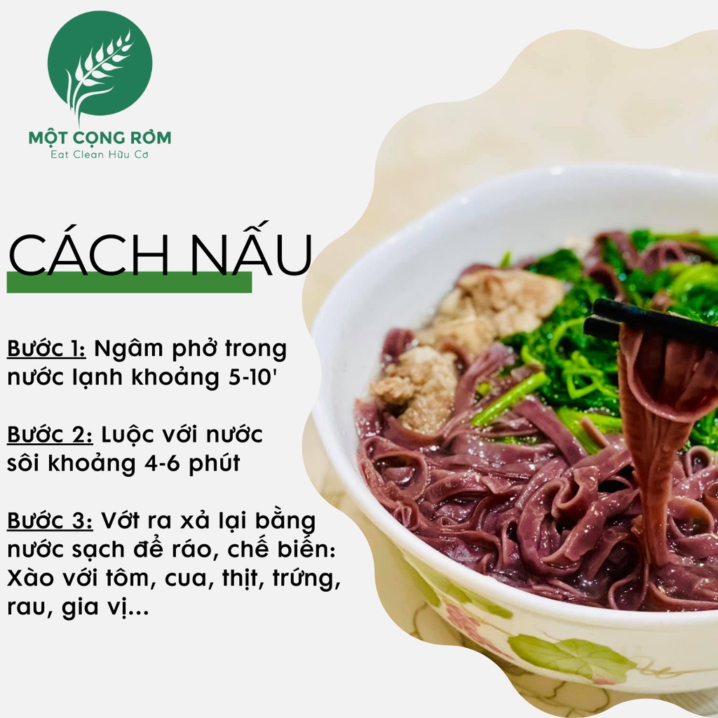 Phở gạo lứt Hoàng Minh 500gr phở gạo lứt đỏ giảm cân, ăn kiêng eat clean | Một Cọng Rơm