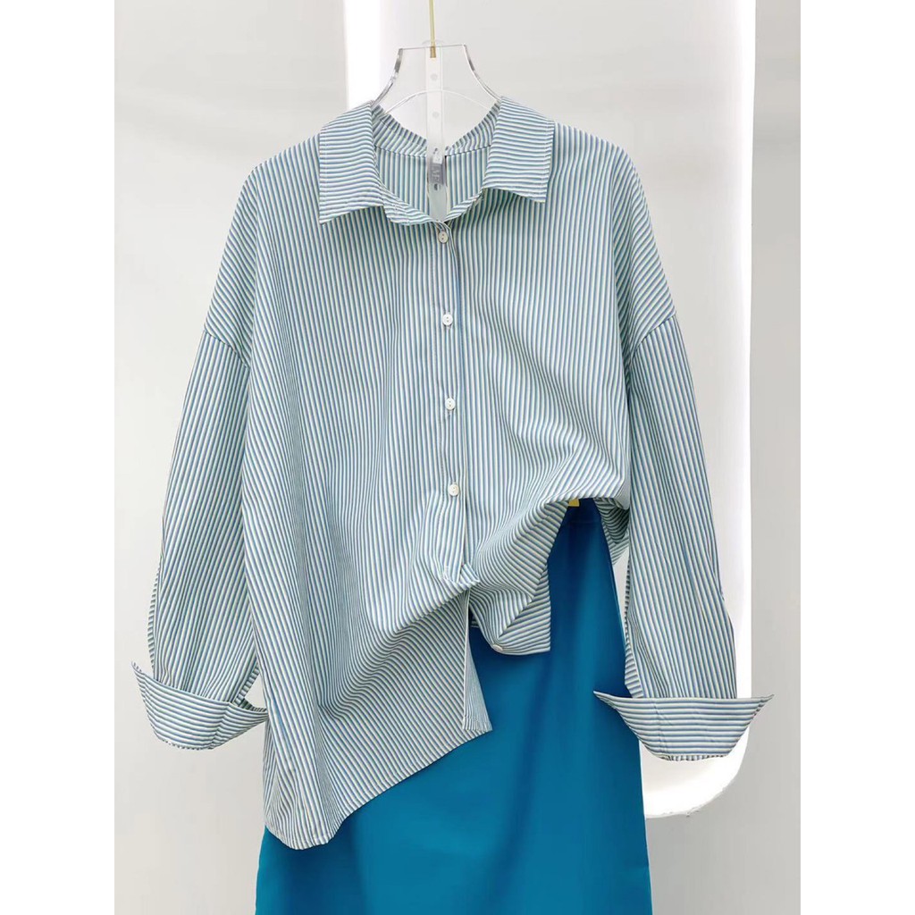 (Có sẵn) Áo Sơ Mi Striped Blue Minipie | BigBuy360 - bigbuy360.vn