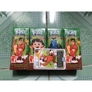 lốc 4 hộp sữa lif kun sôcôla lúa mạch 180ml