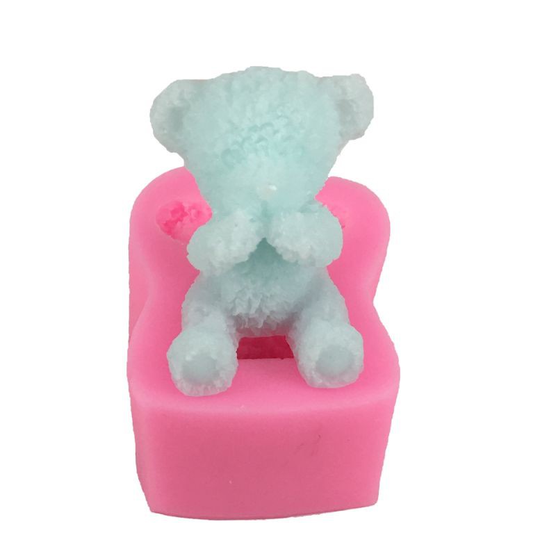 Khuôn rau câu silicon gấu 3 không