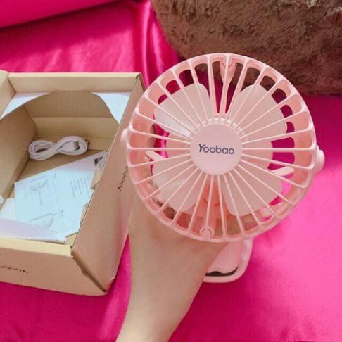 Quạt tích điện Yoobao 6400mah FREESHIP kẹp sạc mini cầm dùng liên tục 32h. Bảo hành 12 tháng | BigBuy360 - bigbuy360.vn