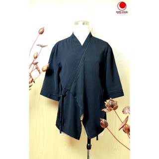 ÁO YUKATA ĐEN TRƠN VIỀN THỪNG