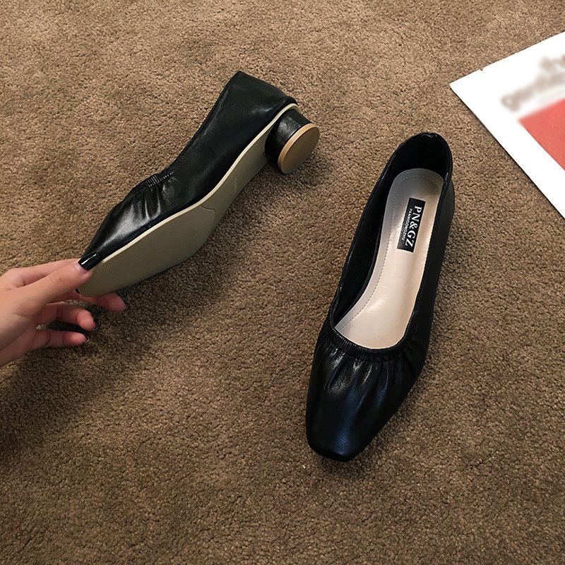 Giày búp bê mũi vuông xinh xắn phong cách Hàn Quốc dành cho nữ