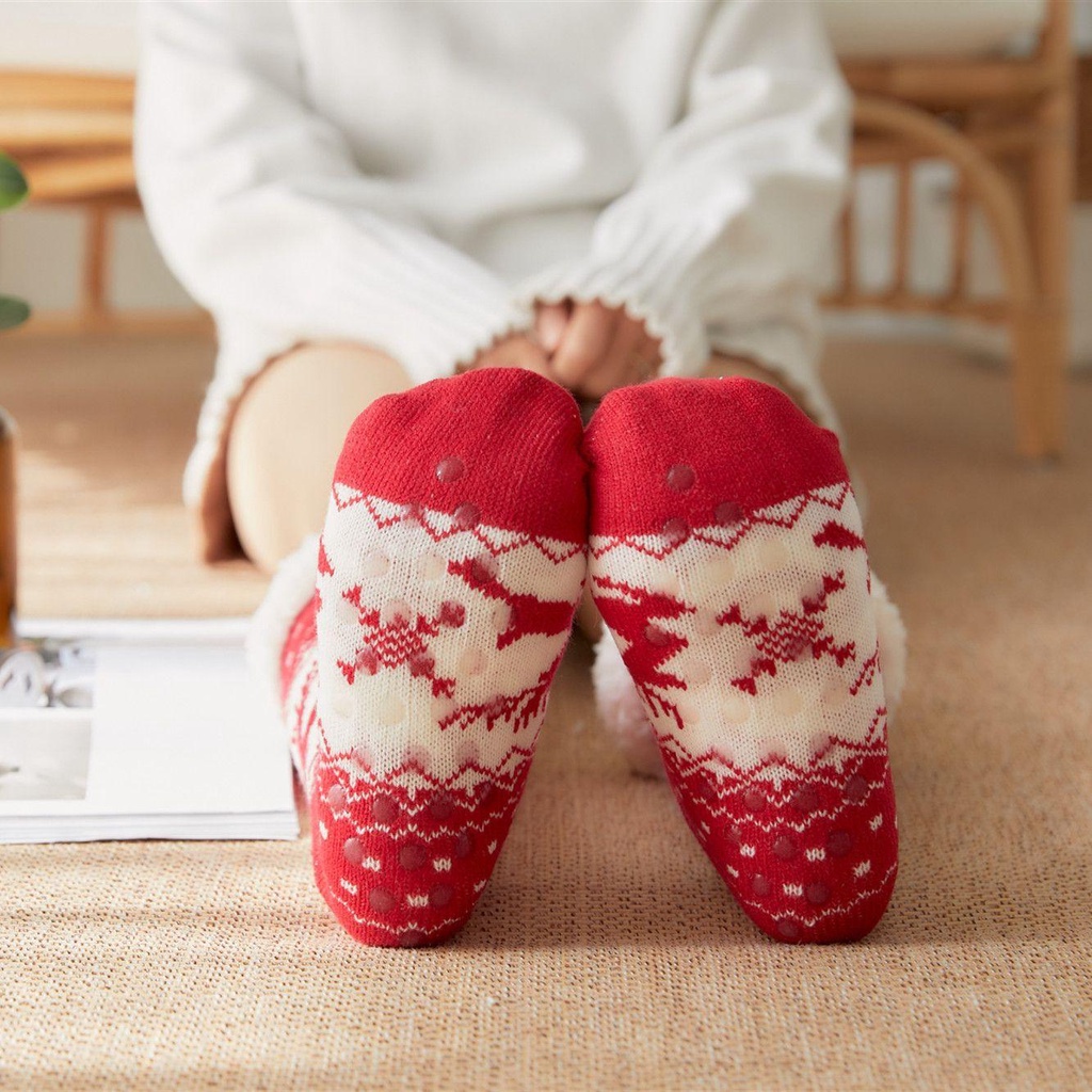 Vớ Dày Họa Tiết Giáng Sinh Hoạt Hình Dễ Thương