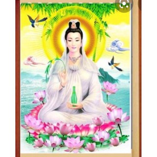 Tranh đính đá phật quan âm df564 kt 40x50cm