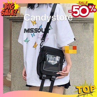 Túi xách nữ  🦋 MISSOUT túi đeo chéo đeo vai cho nam và nữ chất vải Canvas dáng Unisex 2 màu vải cứng giữ form túi đẹp