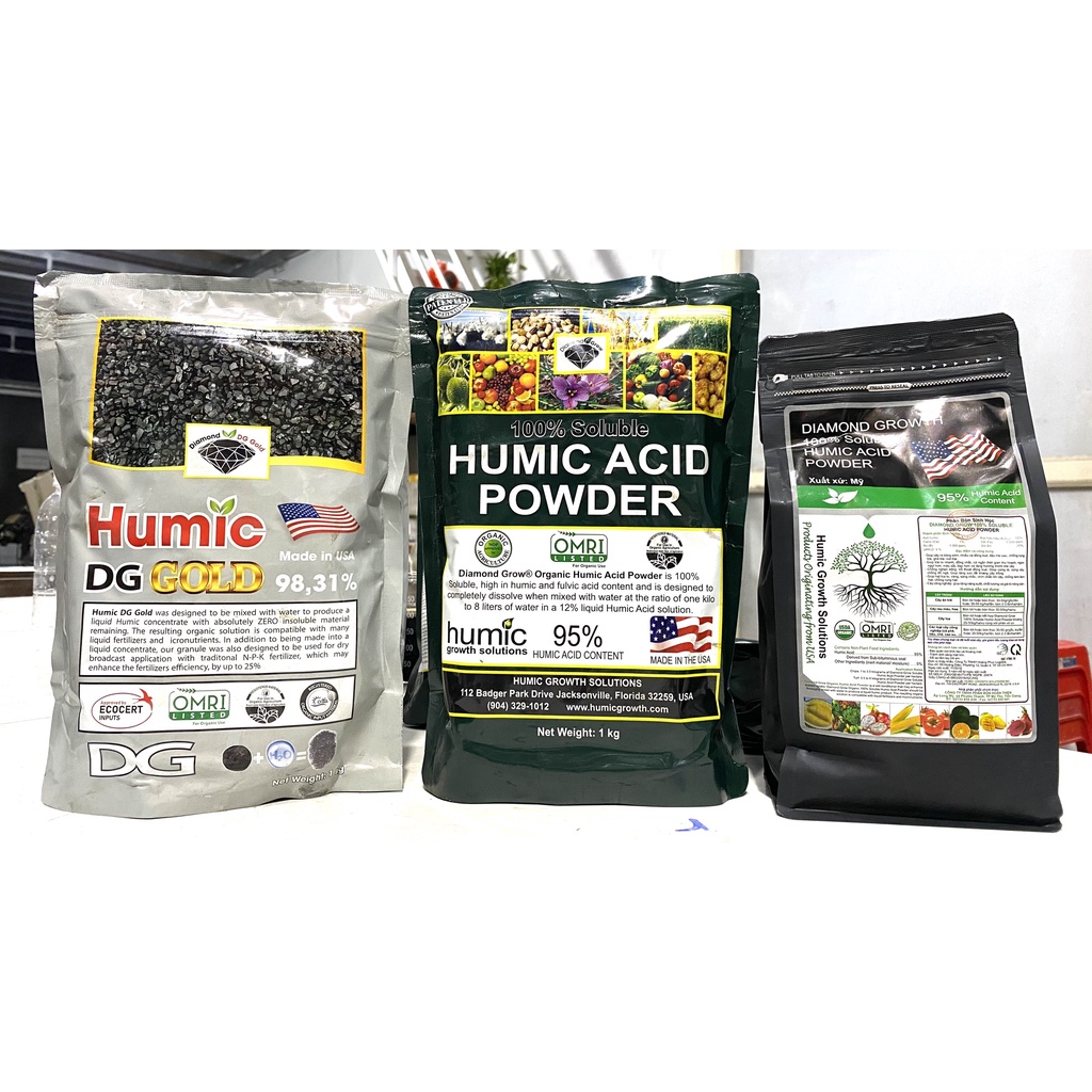 HUMIC ACID POWDER 95%  NHẬP KHẨU MỸ GÓI 1KG