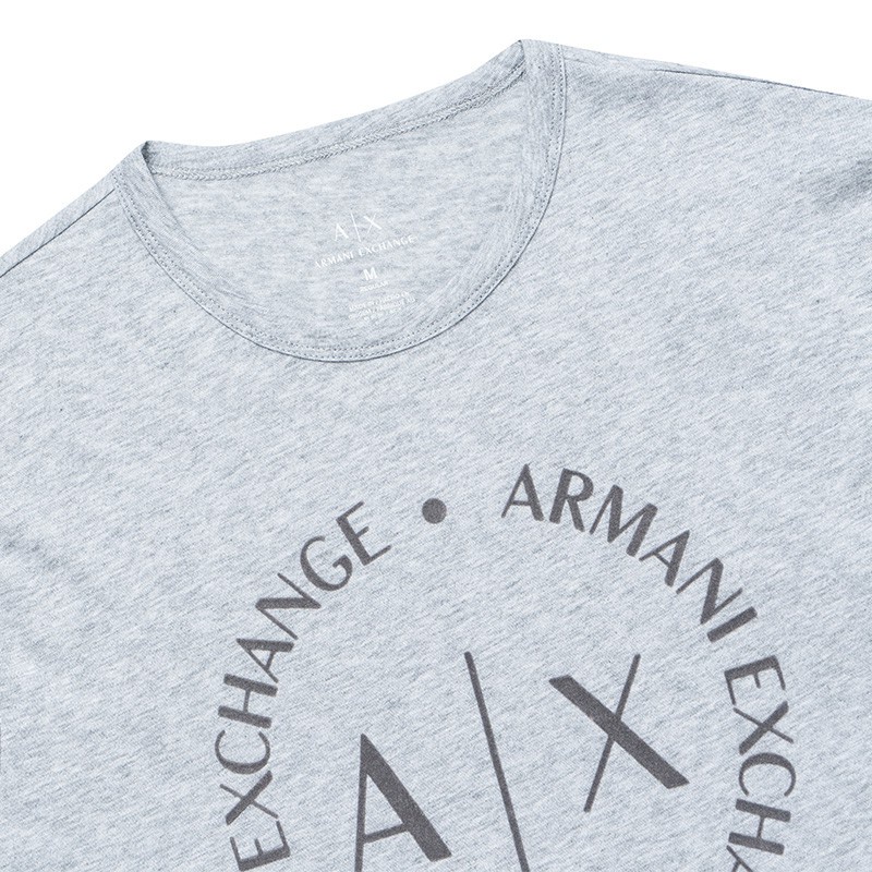 JC5E /Thời trang tại chỗ Armani Exchange Armani AX Mùa xuân và mùa hè Áo thun nam tay ngắn tay ngắn cổ tròn!