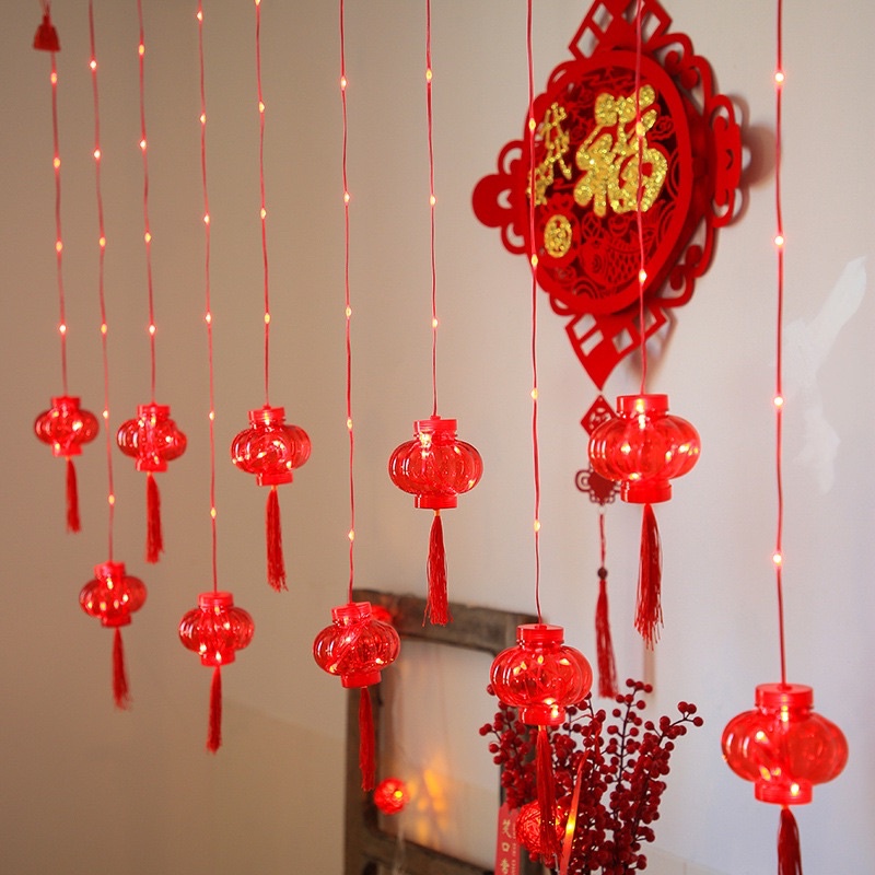 [Mẫu Mới] Dây Đèn Led Chùm Decor, Trang Trí Tiệc siêu xink. Dây đèn treo Tết