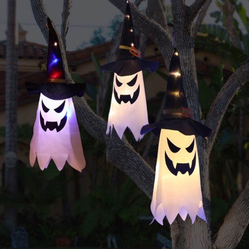 Set 1 / 2 Đèn LED Hình Ma Trang Trí Halloween