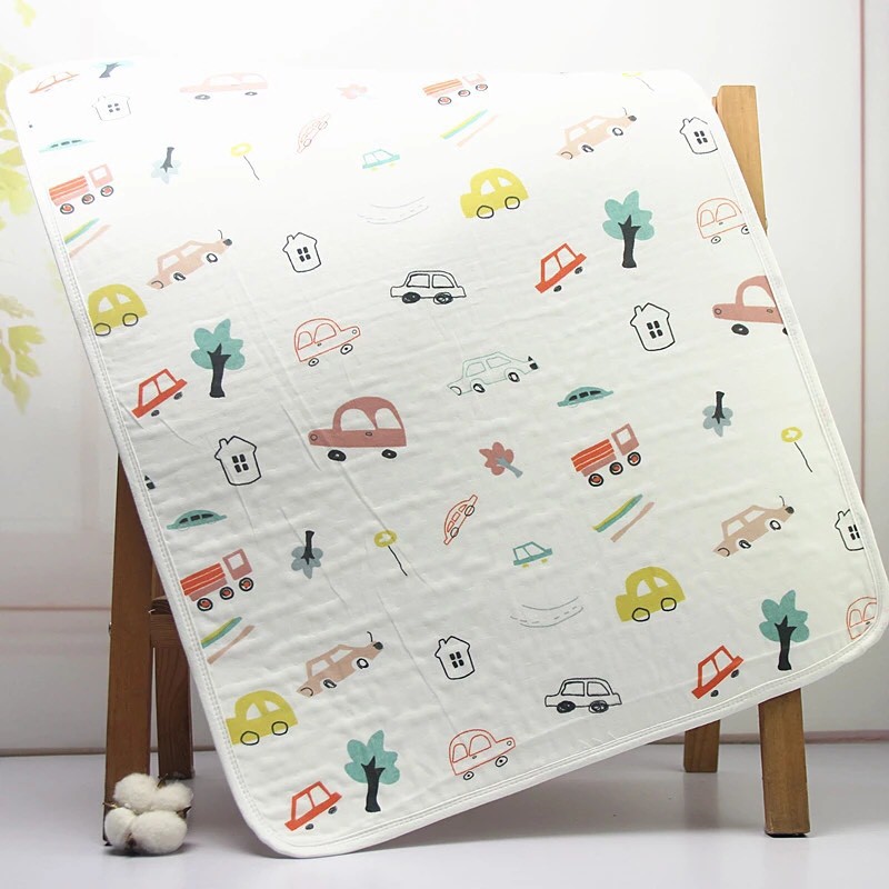 Lót tè sợi tre Muslin chống thấm 6 lớp kích thước 50x70cm