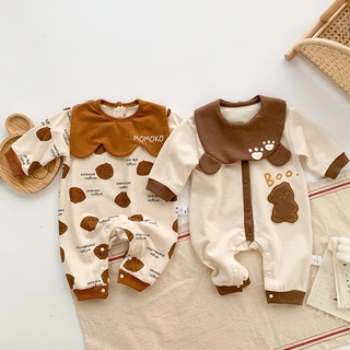  Bộ Body Liền Thân Chất Cotton Co Giãn Hình Gấu Và Vỏ Sò Dành Cho Bé - SS11 - Babi mama