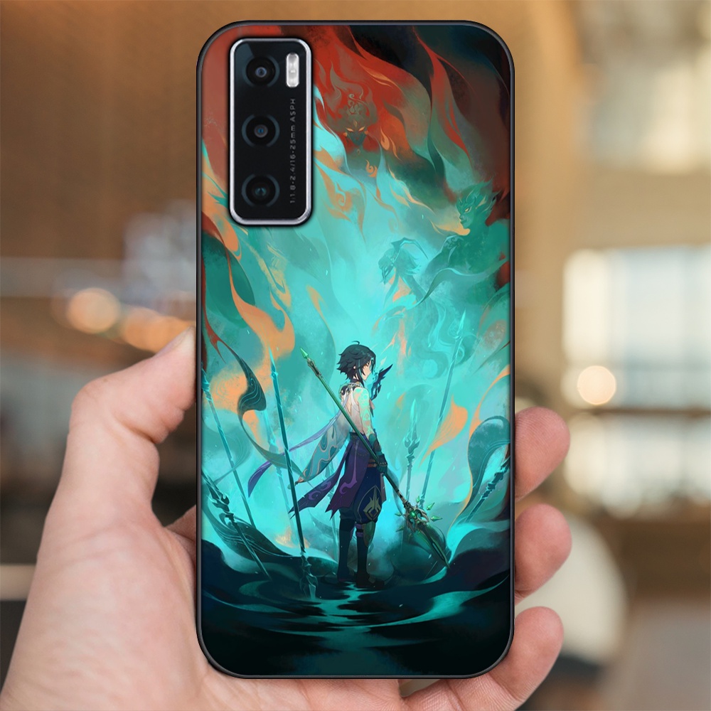 Ốp lưng Vivo V20 SE viền đen in hình Xiao Genshin Impact