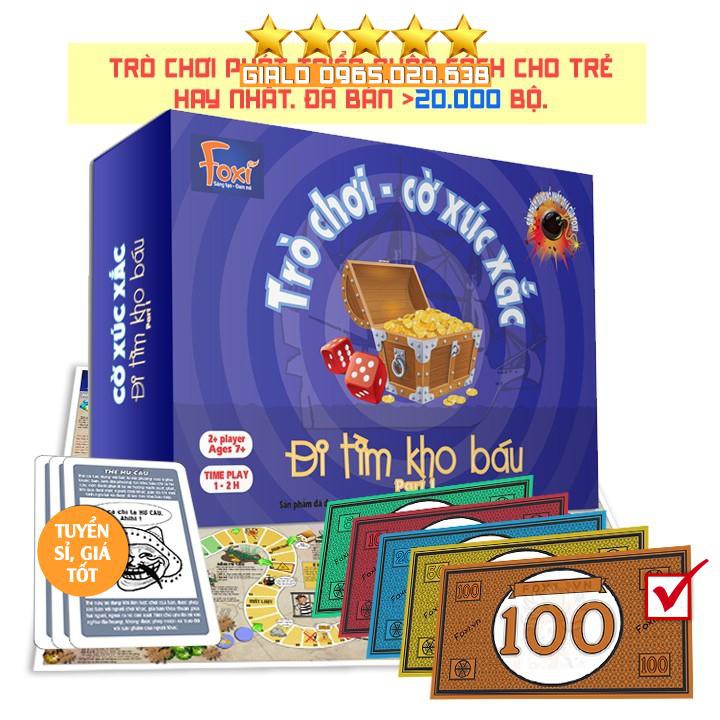 Board game-Đi tìm kho báu phần 1-Foxi-trò chơi gia đình tương tác phát triển tư duy và lý thú